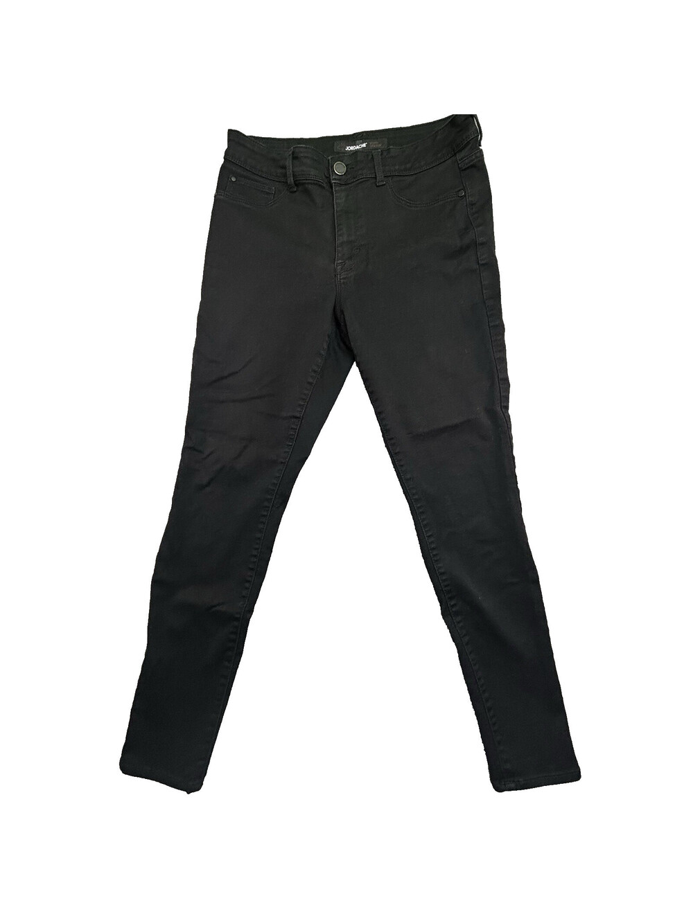 Jordache Super Skinny Girls Black Denim Jeans Size 12 Stretch Pockets